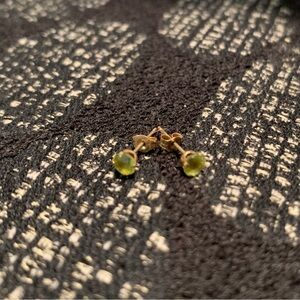 Peridot Gemstone Green Stud Earrings